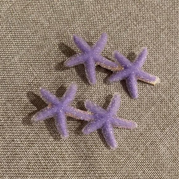 Glittery Starfish Hair Clips - Picture 4 of 5